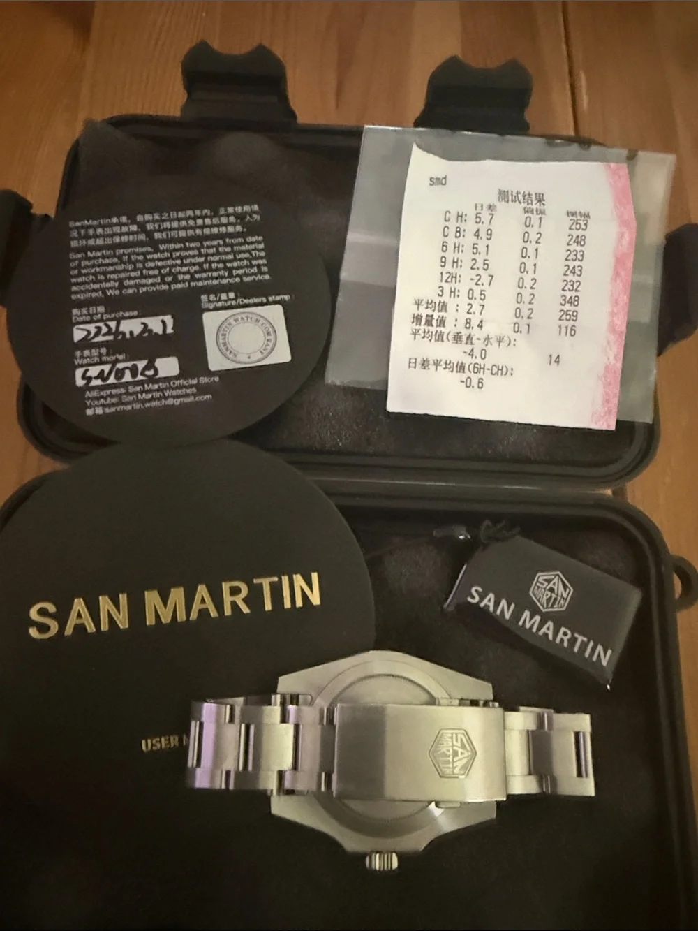 San Martin Men's Stainless Steel Dive Watch - Black